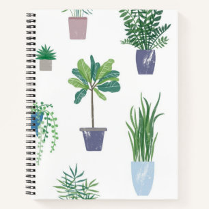 Carnet motif plante