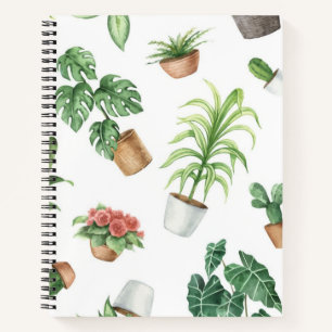 Carnet motif plante