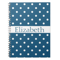Motif Pois bleu et blanc personnalisé