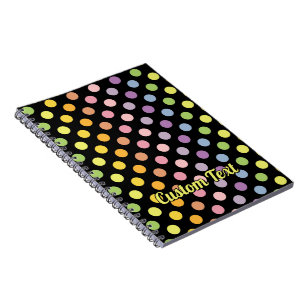 Carnet Motif Pois Rainbow
