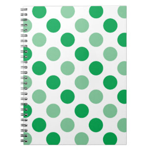 Carnet Motif pois vert