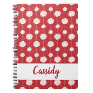 Carnet Motif Pom Pom Pom-pom girl rouge