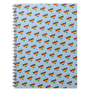 Carnet Motif Rainbow Heart