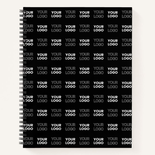Carnet Motif répétitif avec deux logos ou images (Devant)