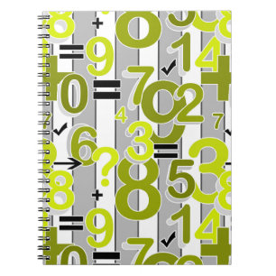 Carnet Motif rétro lumineux arithmétique mathématique col