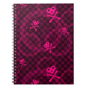 Carnet Motif rose d'Emo avec des cercles