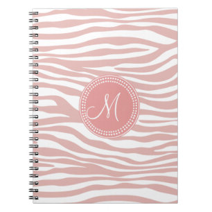 Carnet Motif rose et blanc de zèbre