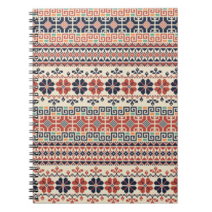 Carnet Motif sans couture avec braises palestiniennes tra