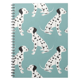 Carnet Motif sans couture avec dalmate mignon