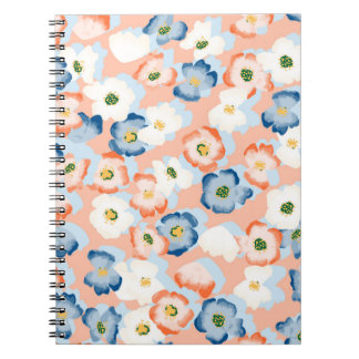 Carnet Motif sans couture avec des fleurs dans un style a
