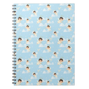 Carnet Motif sans couture d'anges et de colombes de dessi