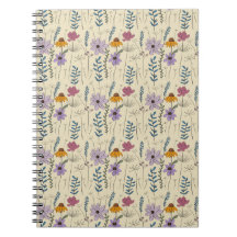 Motif sans couture de fleurs sauvages fantaisistes