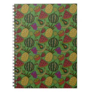 Carnet Motif sans couture de fruits Motif de surface de