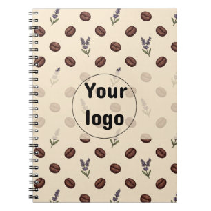 Carnet Motif sans couture de haricots de café et de lavan