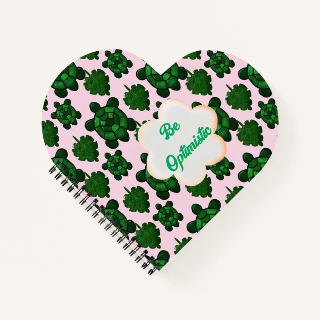 Carnet Motif sans couture de tortue mignonne personnalisé (Devant)