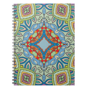 Carnet Motif sans couture dessinée à la main. Coloré a