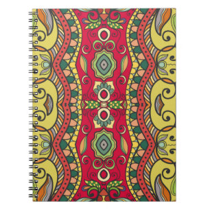 Carnet Motif sans couture dessinée à la main. Coloré a
