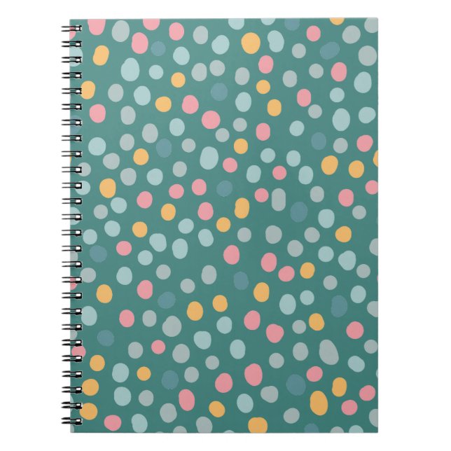 Carnet Motif sans couture Pois colorés (Devant)