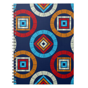 Carnet motif sans couture pois. Mosaïque de figu ethnique