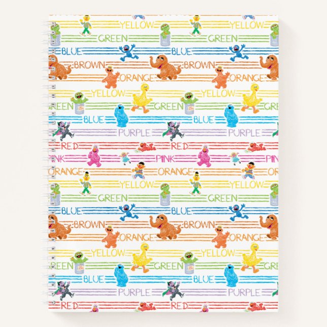 Carnet Motif Sesame Pals couleur arc-en-ciel (Devant)