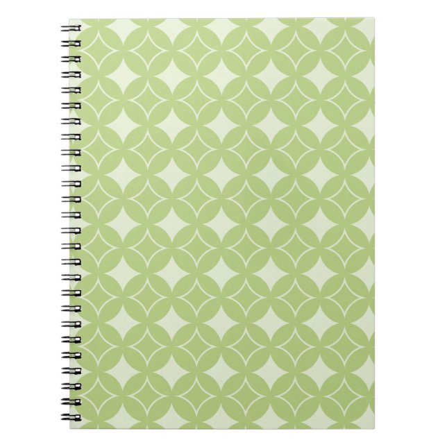 Carnet Motif shippo vert olive (Devant)