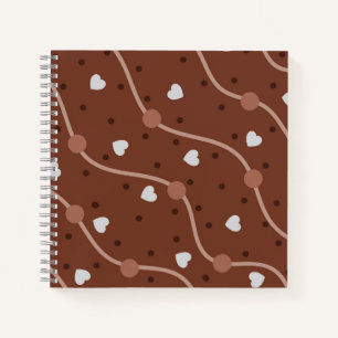 Carnet Motif Specké au coeur de chocolat foncé