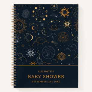 Carnet Motif Stars & Planètes BABY SHOWER