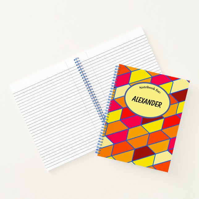 Carnet Motif symétrique de couleur gras (Intérieur)