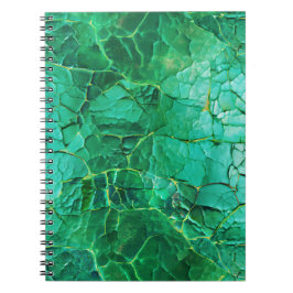 Carnet Motif textuel turquoise vif