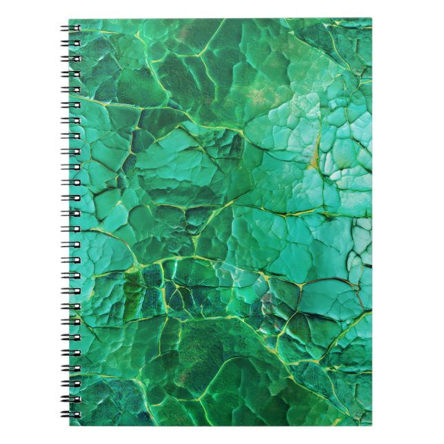 Carnet Motif textuel turquoise vif (Devant)