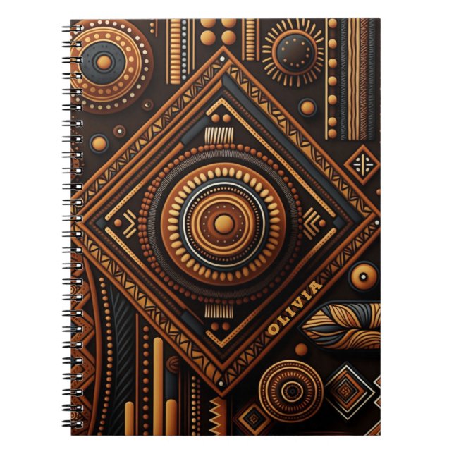 Carnet Motif traditionnel africain. Afrique ethnique (Devant)