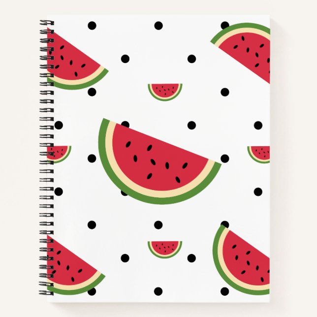 Carnet Motif Tranche de Pastèque | Pique-nique d'été & Pa (Devant)