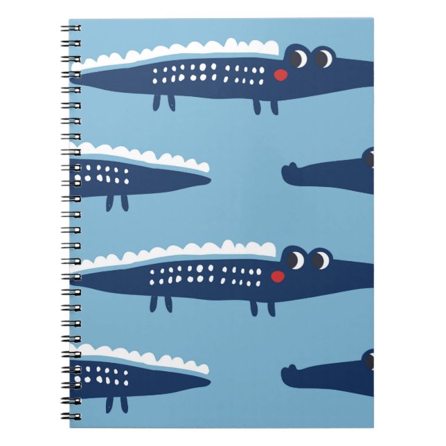 Carnet Motif transparent avec crocodiles (Devant)