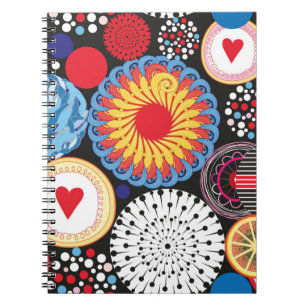 Carnet Motif transparent lumineux de différents éléments 