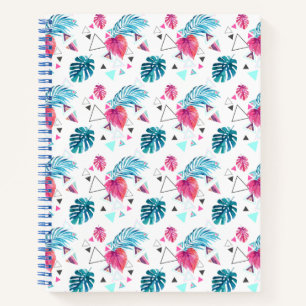 Carnet Motif triangle feuille tropicale