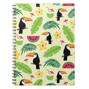 Carnet Motif tropical d'été de toucan