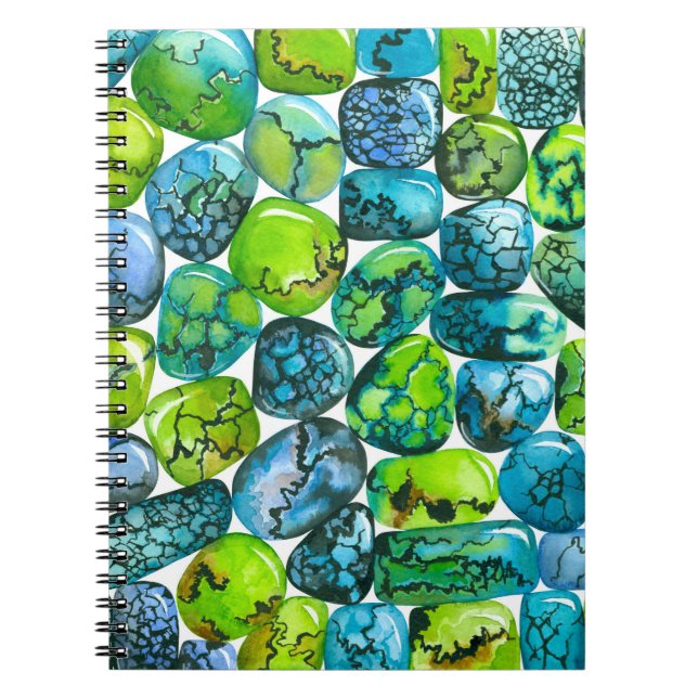 Carnet Motif turquoise (Devant)