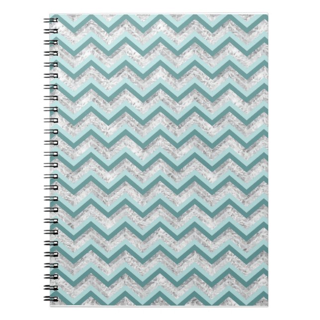 Carnet Motif turquoise et Crystal Zigzag (Devant)
