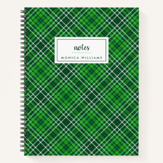Carnet Motif vert foncé et vert forêt