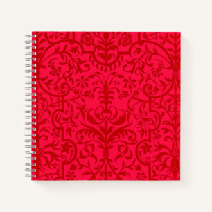 Carnet Motif victorien rouge