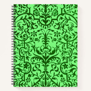 Carnet Motif victorien vert