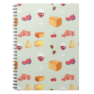 Carnet Motif Vin et Fromage