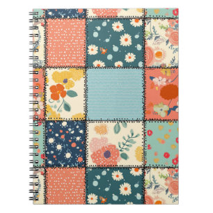 Carnet Motif vintage à écailles florales (6)