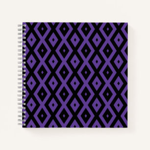 Carnet Motif violet et diamant noir
