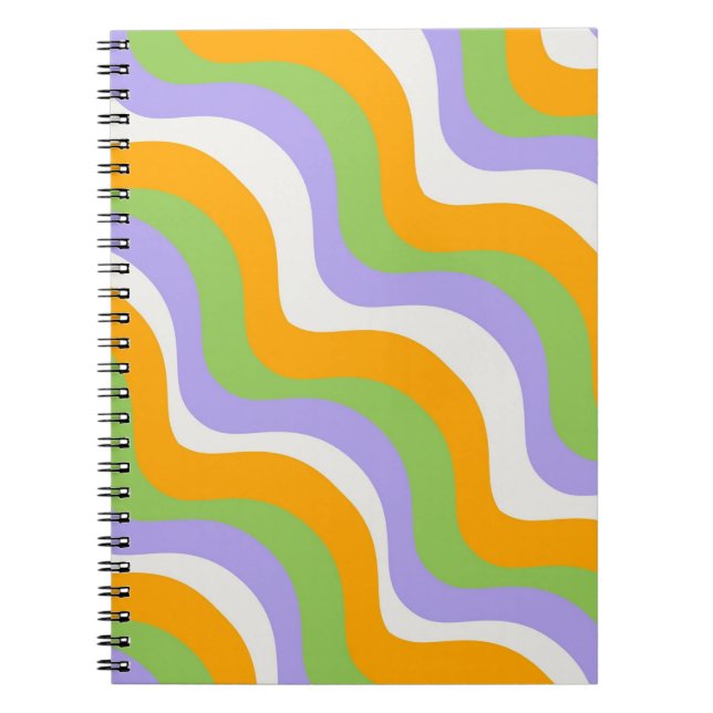 Carnet Motif Y2k Abstrait de la couche Super d'onde rétro (Devant)