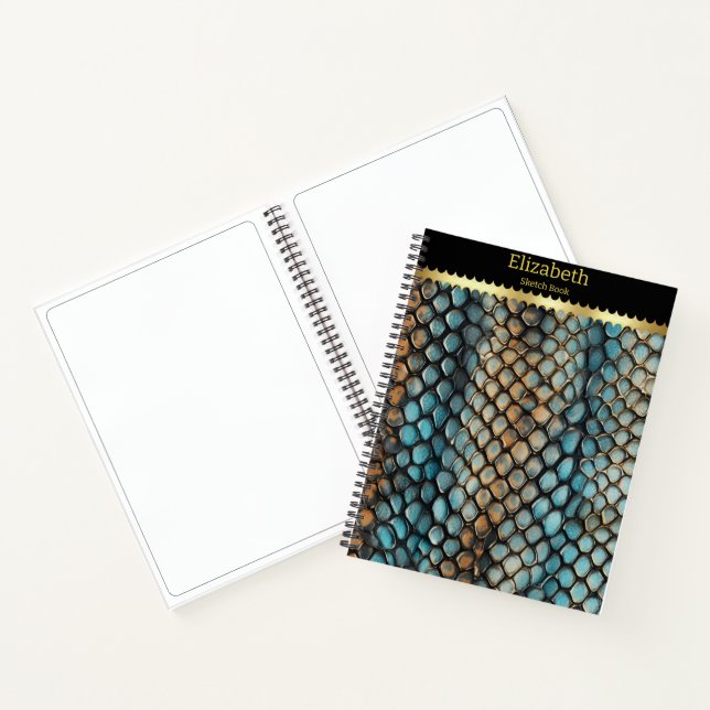Carnet Motifs complexes de la peau d'un serpent venimeux (Intérieur)