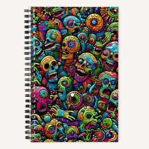 Carnet Motifs de zombie de différentes couleurs