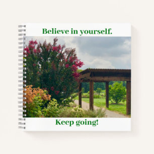 Carnet Motivation de la vue jardin