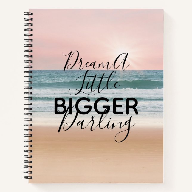 Carnet Motivational Dream Beach Vacances Thème (Devant)