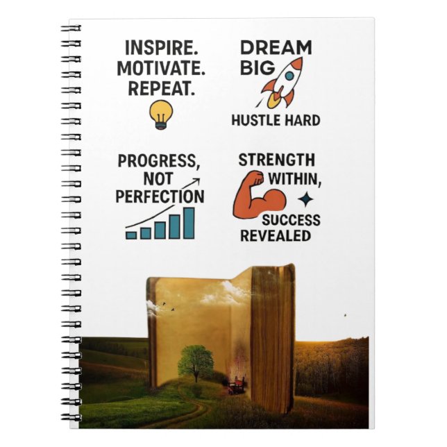 Carnet "Motivational Quotes Notebook – Dream Big, Hustle  (Devant)